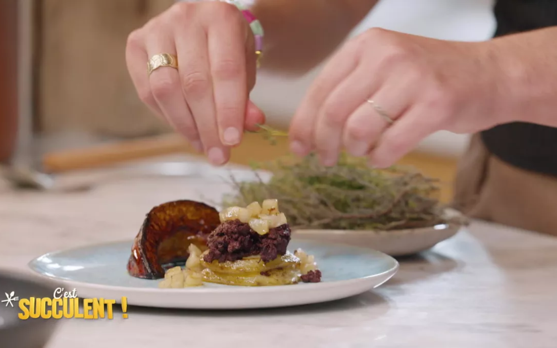 C'est Succulent ! Boudin à la poire et courges rôties