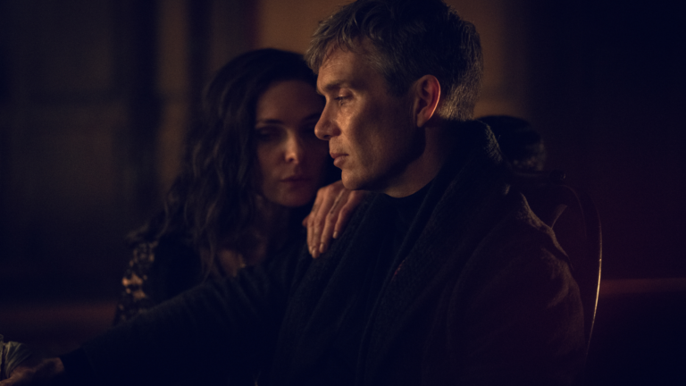 Peaky Blinders: The Immortal Man. (L to R) Rebecca Ferguson as Kaulo, Cillian Murphy as Tommy in Peaky Blinders: The Immortal Man. Cr. Robert Viglasky/Netflix © 2026.