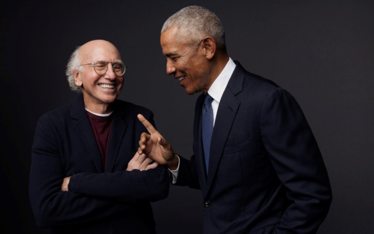 Larry David et Barack Obama dans la série Life, Larry and the Pursuit of Unhappiness sur HBO Max