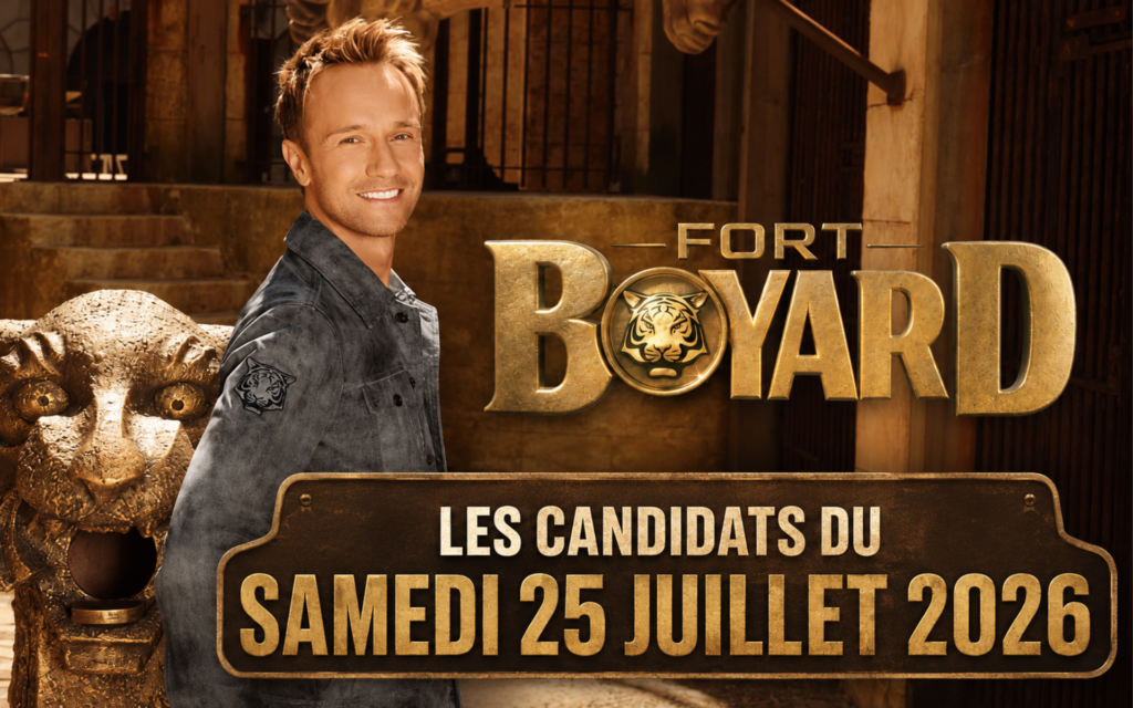 Équipe de Fort Boyard du 25 juillet 2026 avec Keen'V, Soso Maness, Arié Elmaleh, Alizé Cornet, Jonathan Jenvrin et Eva sur France 2