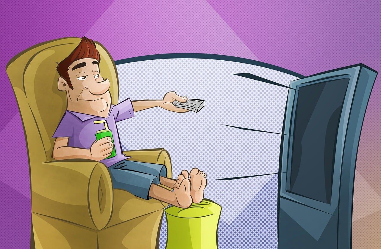 tv, man, couch, tv room, apartment, living room, tv set, couch, couch, couch, couch, couch, living room, living room, tv set