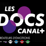 Couverture Les Docs CANAL+ avec des cercles violets et les logos des chaînes documentaires, dont PLANÈTE+ HISTOIRE, CRIME et AVENTURE.